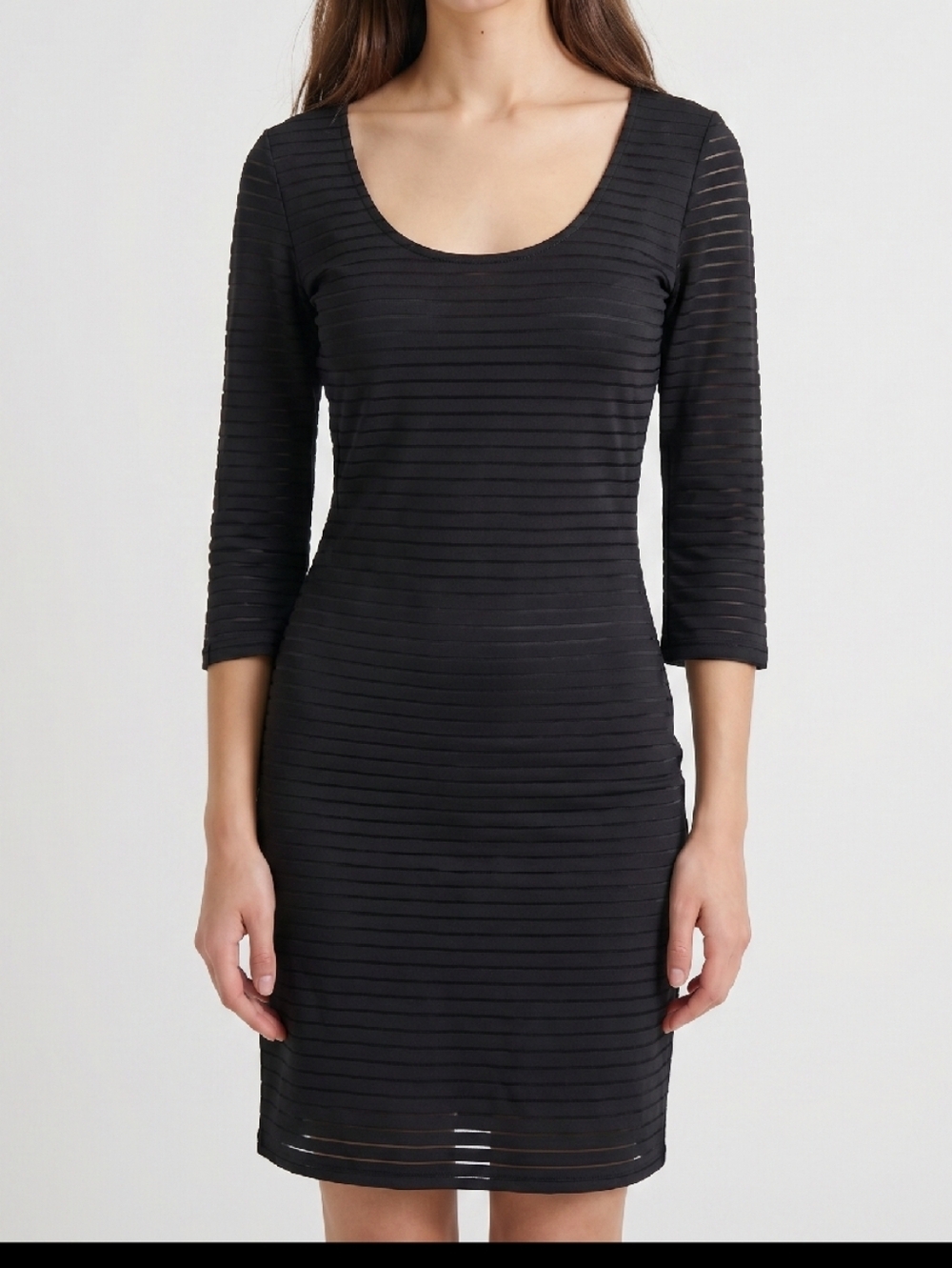 Forever 21 Black Scoop Neck Bodycon Mini Dress